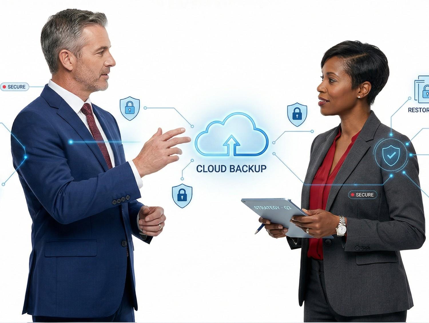Futurenet Cloud Data backup person discussing